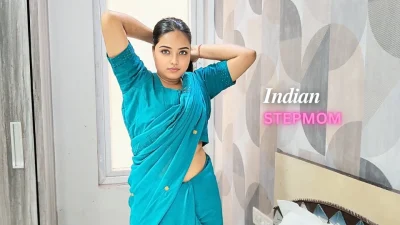 Indian Stepmom shared single bed and made son happy, Full Hindi Audio