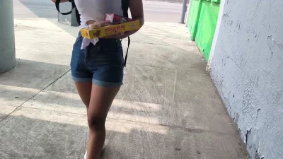 How old is she? Street Vendor Ends Up in a Hotel with a Stranger. Real and Homemade